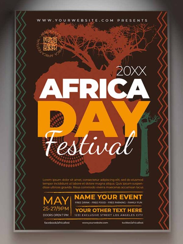 Download Africa Day Card Printable Template 1