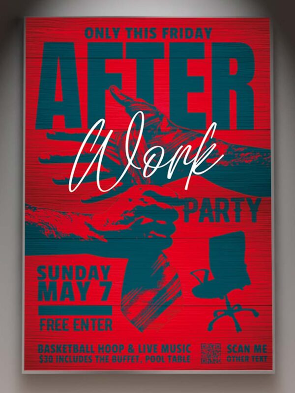 Download After Work Party Card Printable Template 1