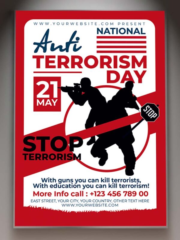 Download Anti Terrorism Day Card Printable Template 1