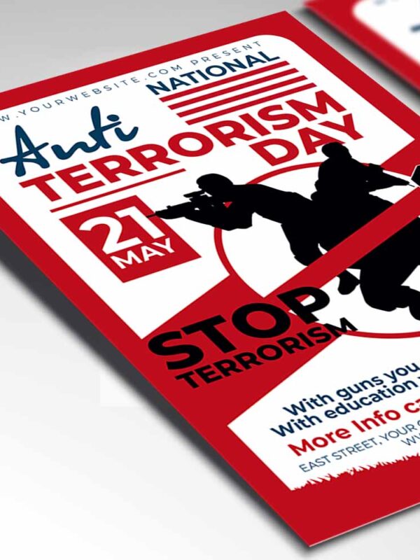 Download Anti Terrorism Day Card Printable Template 2