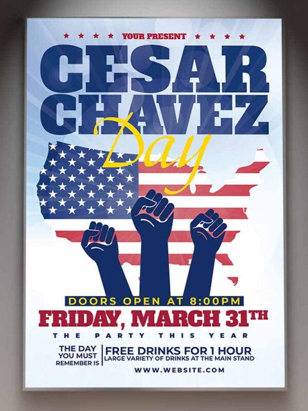 Download Cesar Chavez Day Card Printable Template 1