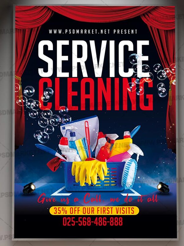 Download Cleaning Service Card Printable Template 1