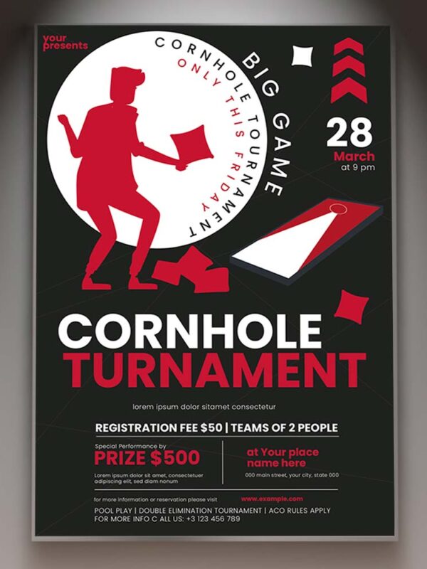 Download Cornhole Party Card Printable Template 1
