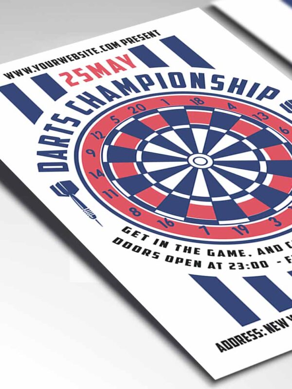 Download Darts Championship Card Printable Template 2