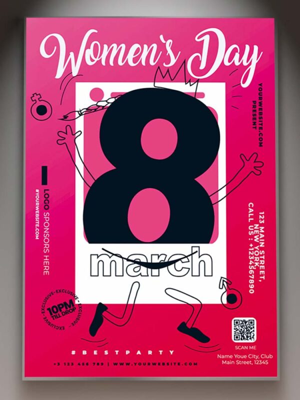 Download Doodle Womens Day Card Printable Template 1