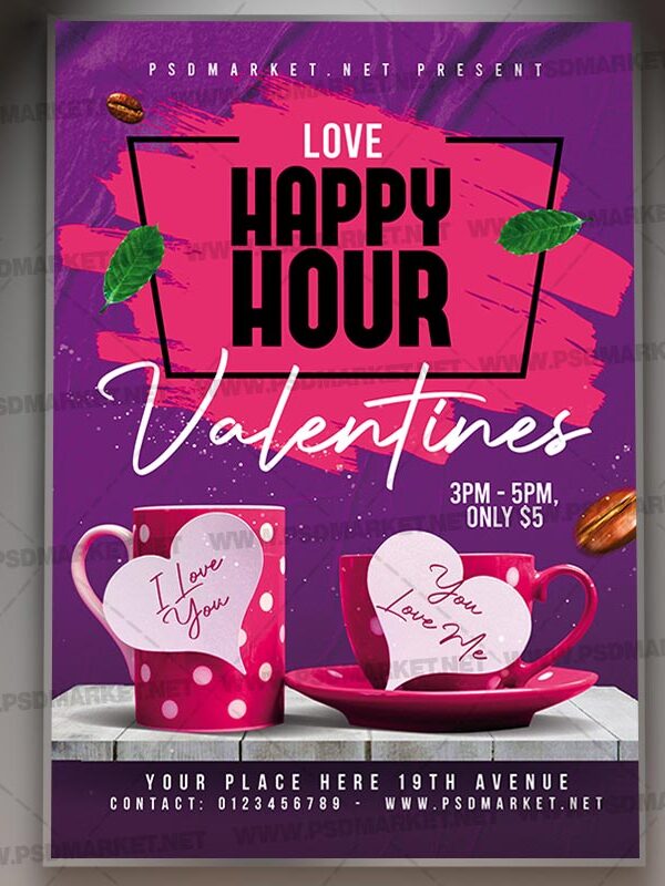 Download Happy Hour Love Card Printable Template 1