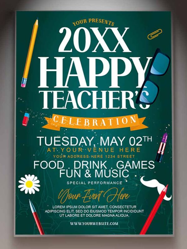 Download Happy Teachers Day Card Printable Template 1