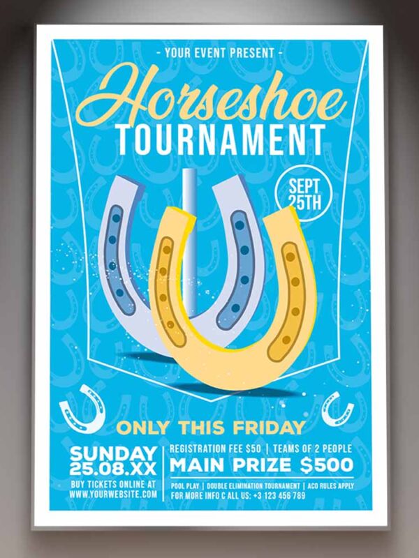Download Horseshoe Tournament Card Printable Template 1