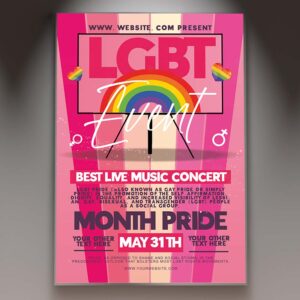 Download LGBT Event Pride Card Printable Template 1