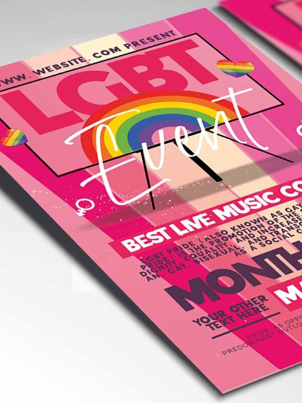 Download LGBT Event Pride Card Printable Template 2