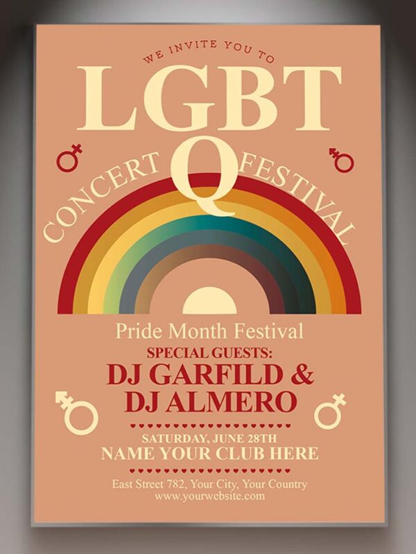 Download LGBTQ Month Card Printable Template 1