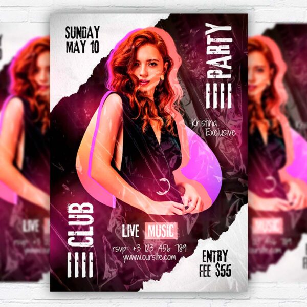 Download Live Music Night - Flyer PSD Template | ExclusiveFlyer