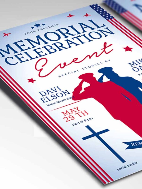 Download Memorial Celebration Event Card Printable Template 2