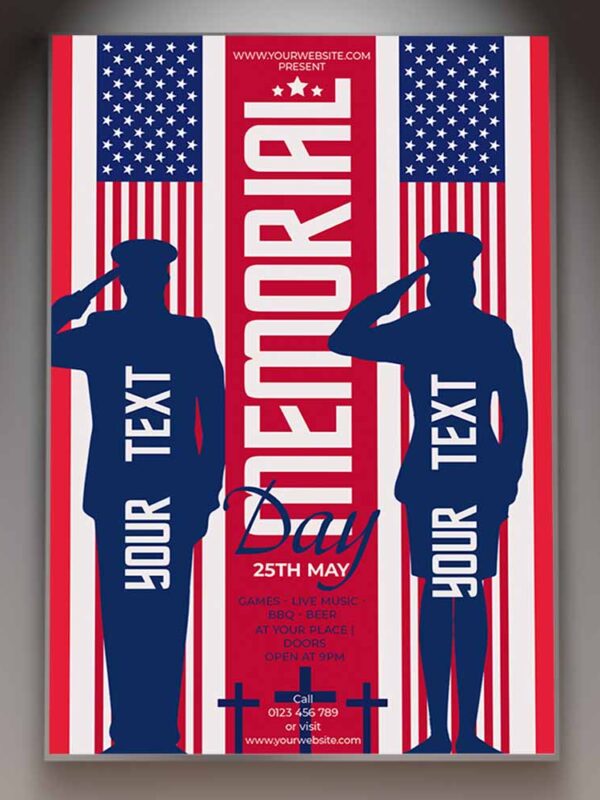 Download Memorial Day Card Printable Template 1