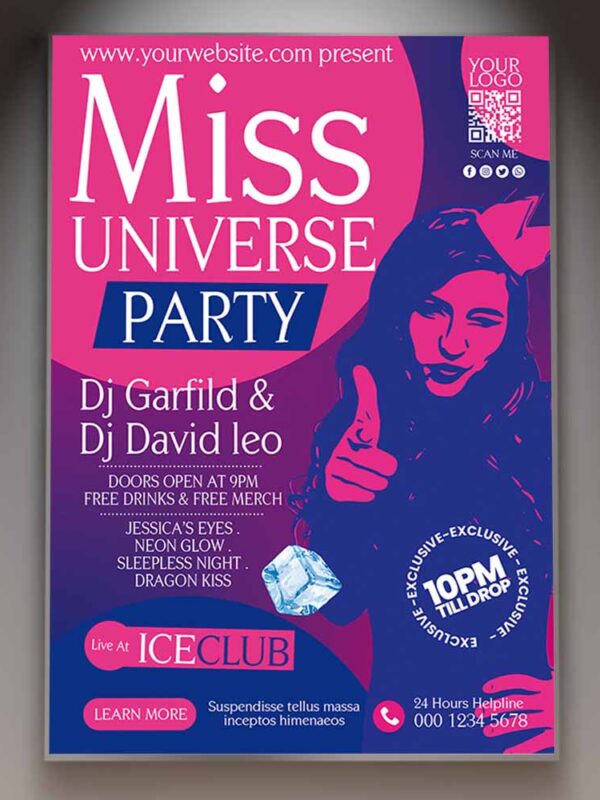 Download Miss Universe Card Printable Template 1