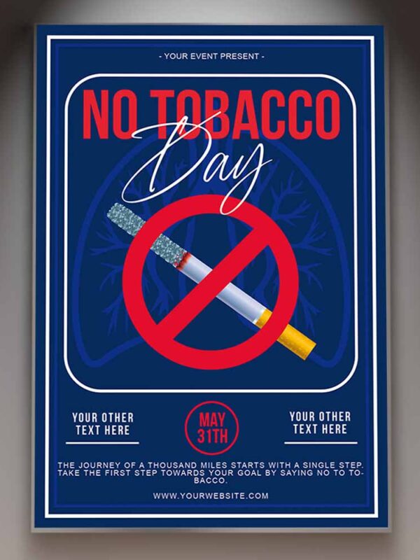Download No Tobacco Day Card Printable Template 1