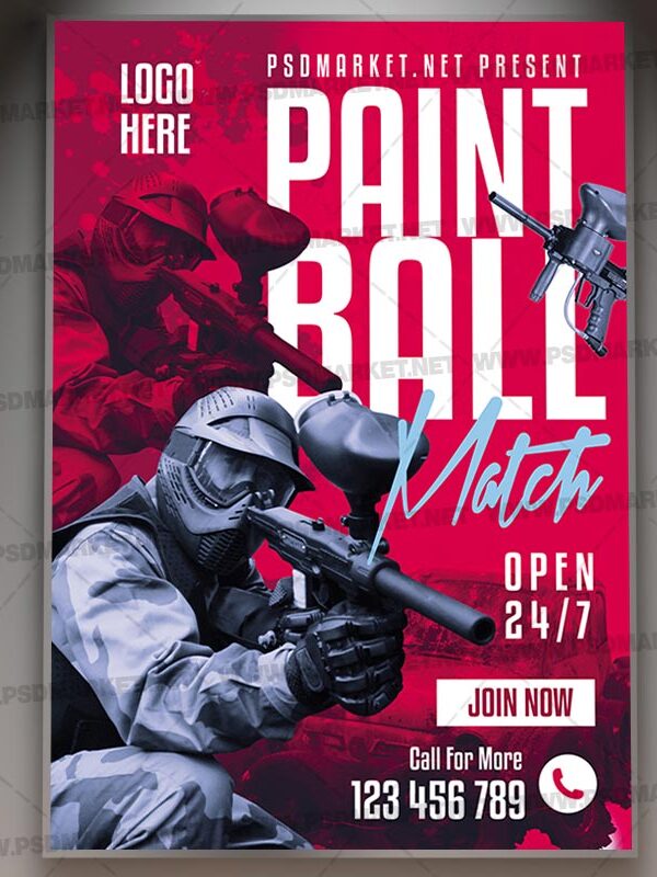 Download Paintball Card Printable Template 1