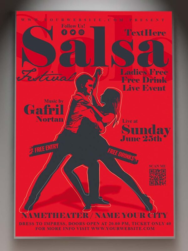Download Salsa Card Printable Template 1