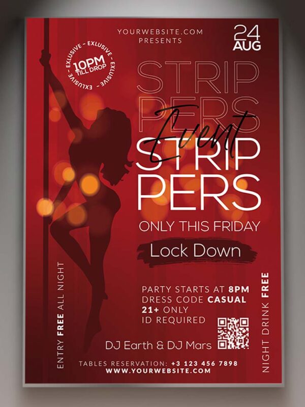 Download Strippers Lock Down Card Printable Template 1