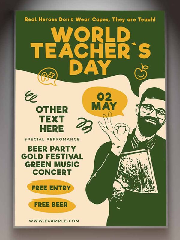 Download Teachers Day Card Printable Template 1