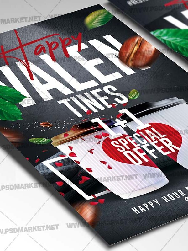 Download Valentines Coffee Card Printable Template 2