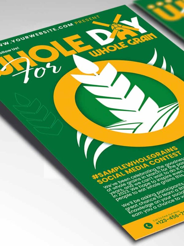 Download Whole Day For Whole Grain Card Printable Template 2