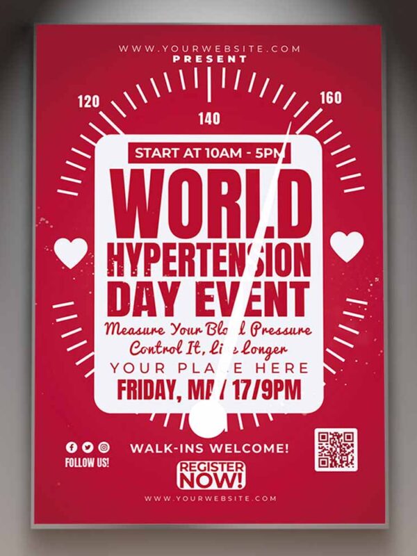 Download World Hypertension Day Card Printable Template 1