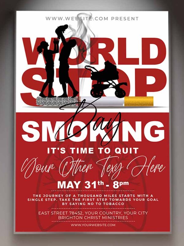 Download World No Tobacco Day Card Printable Template 1