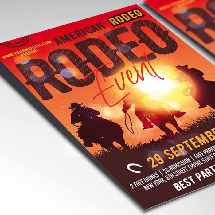 Download American Rodeo Card Printable Template 2