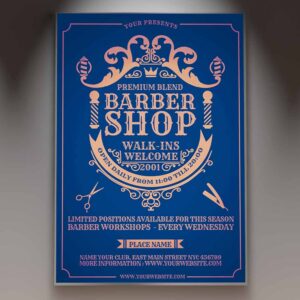 Download Barber Shop Event Card Printable Template 1