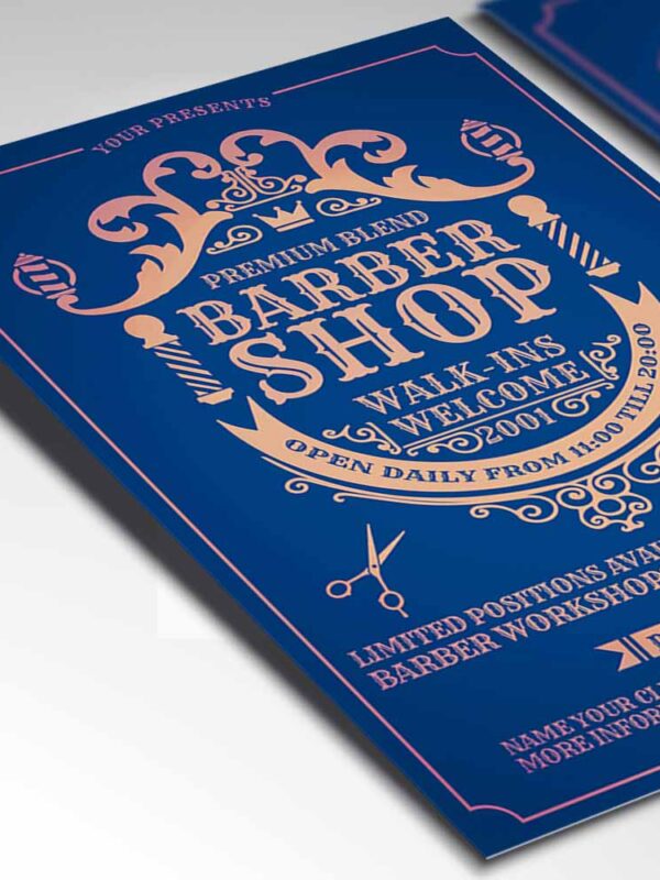 Download Barber Shop Event Card Printable Template 2