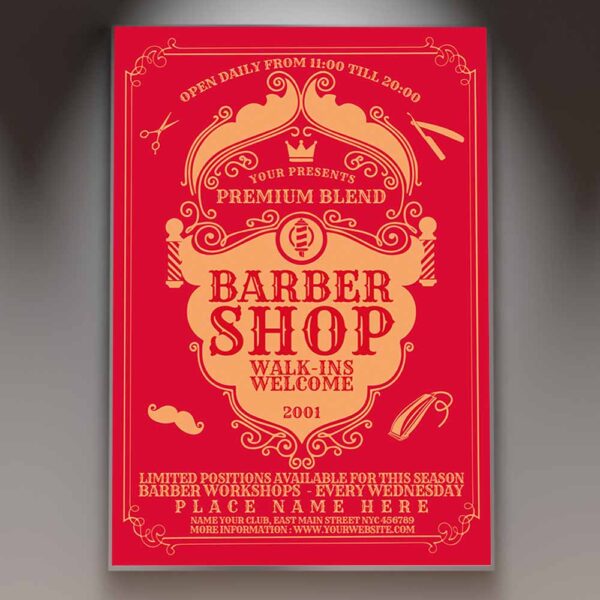 Download Barbershop Haircut Card Printable Template 1