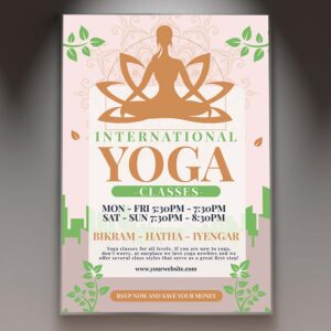 Download Celebration Yoga Day Card Printable Template 1