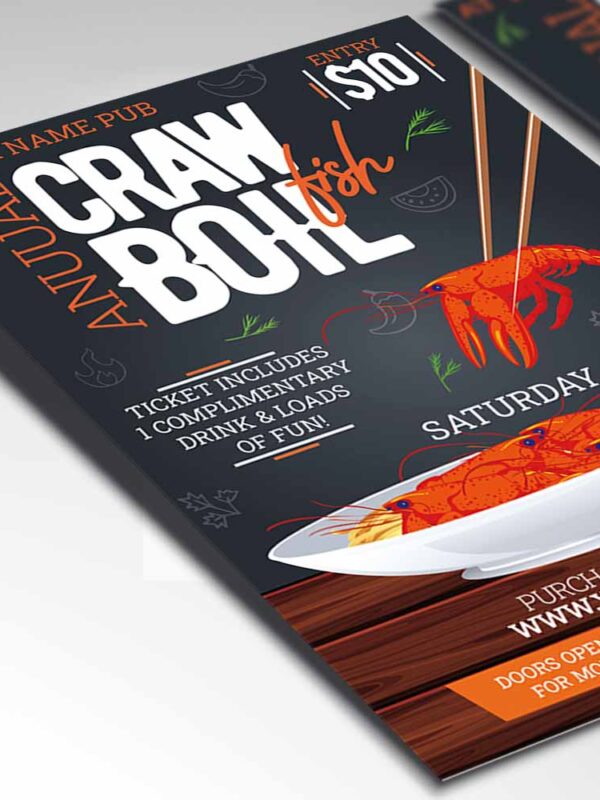Download Crawfish Boil Invitation Card Printable Template 2