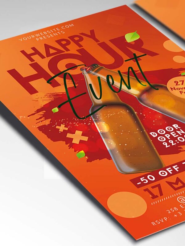Download Happy Hour Event Card Printable Template 2