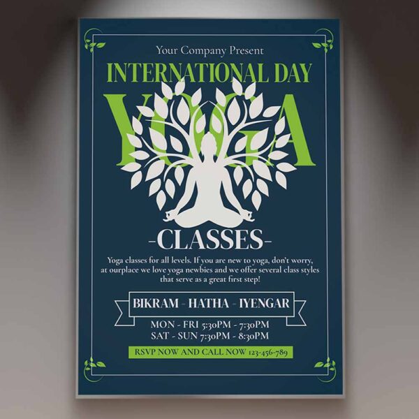 Download International Yoga Day Card Printable Template 1