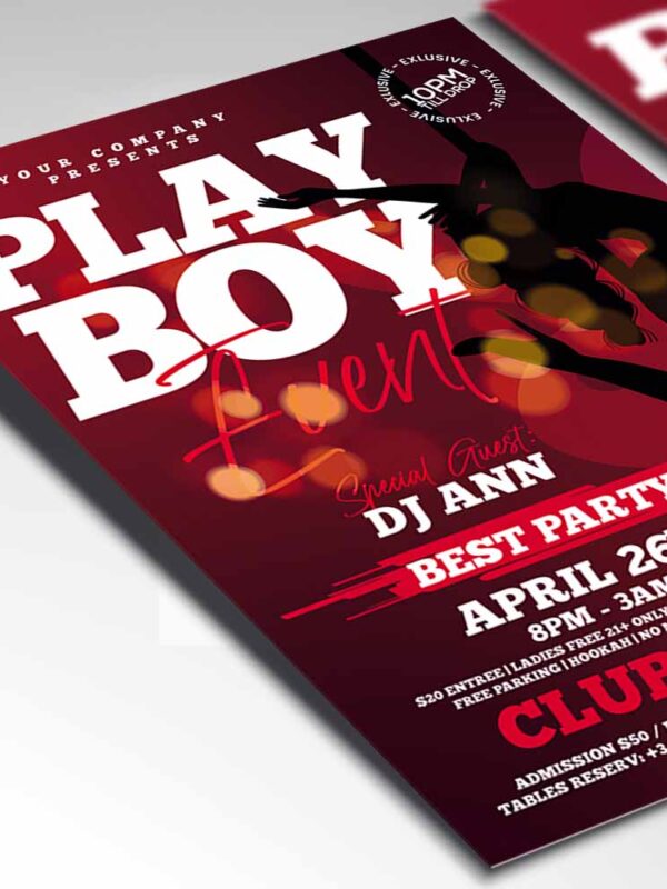 Download Playboy Event Card Printable Template 2