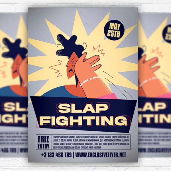 Download Slap Fighting Championship - Flyer PSD Template | ExclusiveFlyer