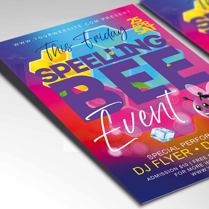 Download Speelling Bee Event Card Printable Template 2