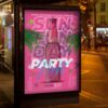 Download Sunday Funday Party Card Printable Template 3