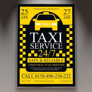 Download Taxi Service Card Printable Template 1
