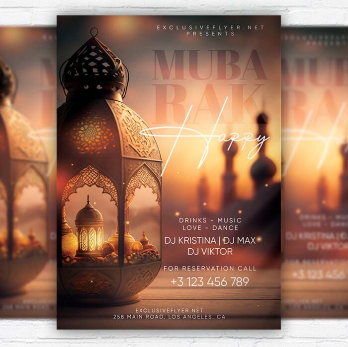 Download Happy Mubarak - Flyer PSD Template | ExclusiveFlyer