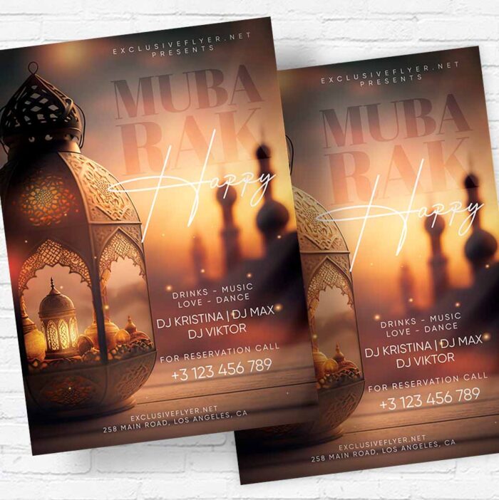 Download Happy Mubarak - Flyer PSD Template | ExclusiveFlyer