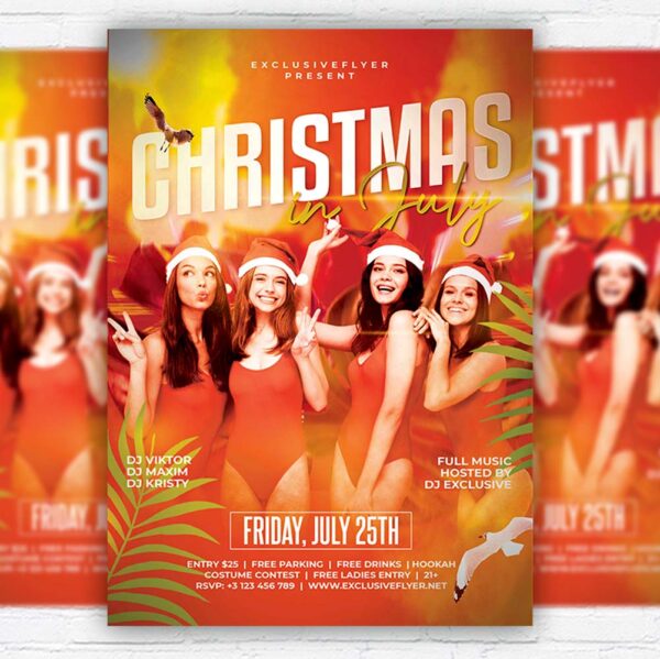 Download Christmas in July Affair - Flyer PSD Template | ExclusiveFlyer