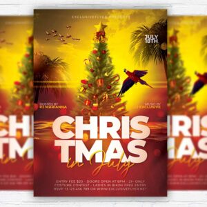 Download Christmas in July Event - Flyer PSD Template | ExclusiveFlyer