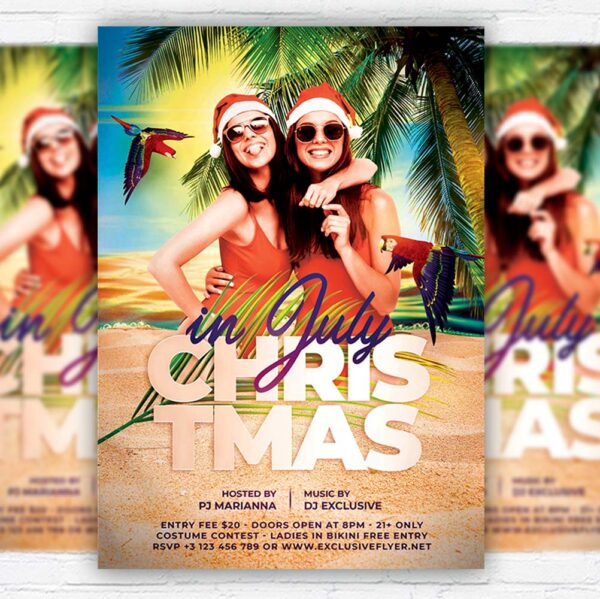 Download Christmas in July Madness - Flyer PSD Template | ExclusiveFlyer