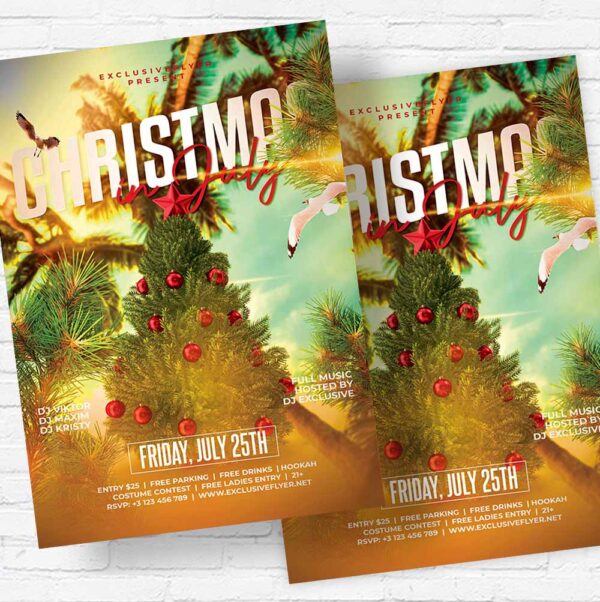 Download christmas in july event flyer psd template exclusiveflyer