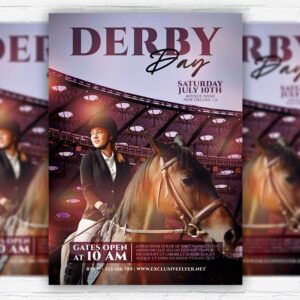 Download Derby Day - Flyer PSD Template | ExclusiveFlyer