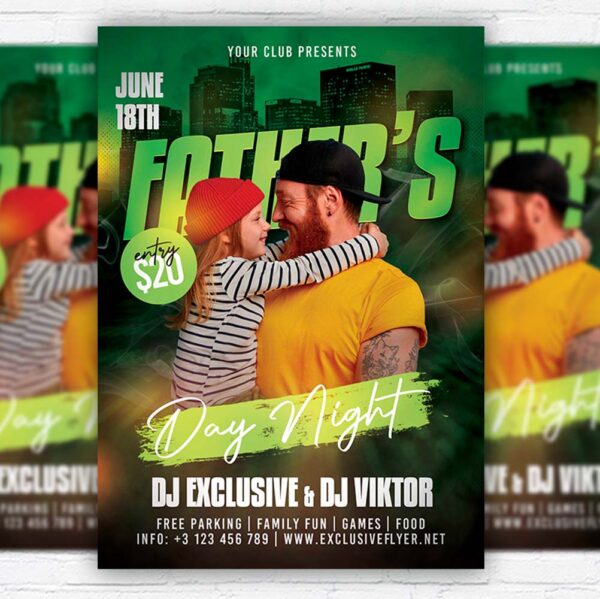Download Fathers Day Night - Flyer PSD Template | ExclusiveFlyer