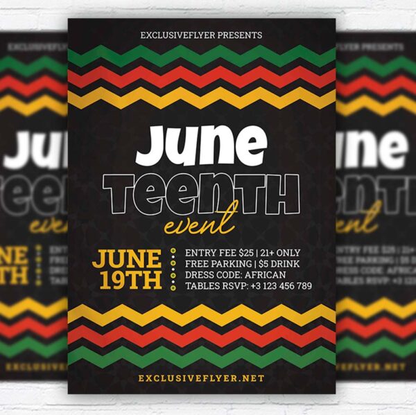 Download Juneteenth Event - Flyer PSD Template | ExclusiveFlyer